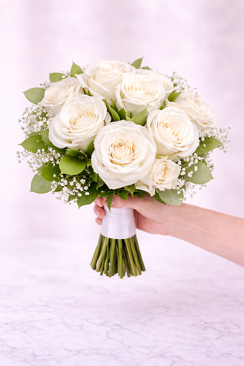 Timeless White Prom Bouquet