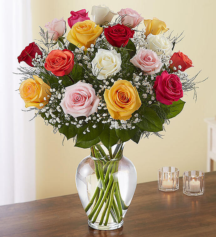 Rose Elegance&amp;trade; Premium Long Stem Assorted Roses