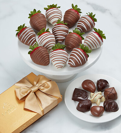 Godiva Ballotin &amp;amp; Chocolate Covered Strawberries