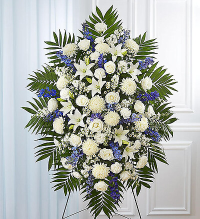 Blue &amp;amp; White Sympathy Standing Spray