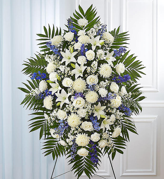 Blue &amp;amp; White Sympathy Standing Spray