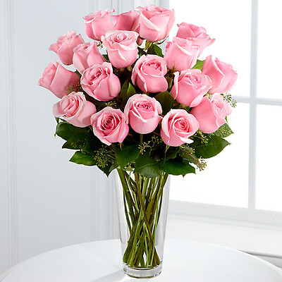 Long Stem Pink Rose Bouquet